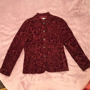 Coldwater Creek Soft Woven Damask Jacket sz PM